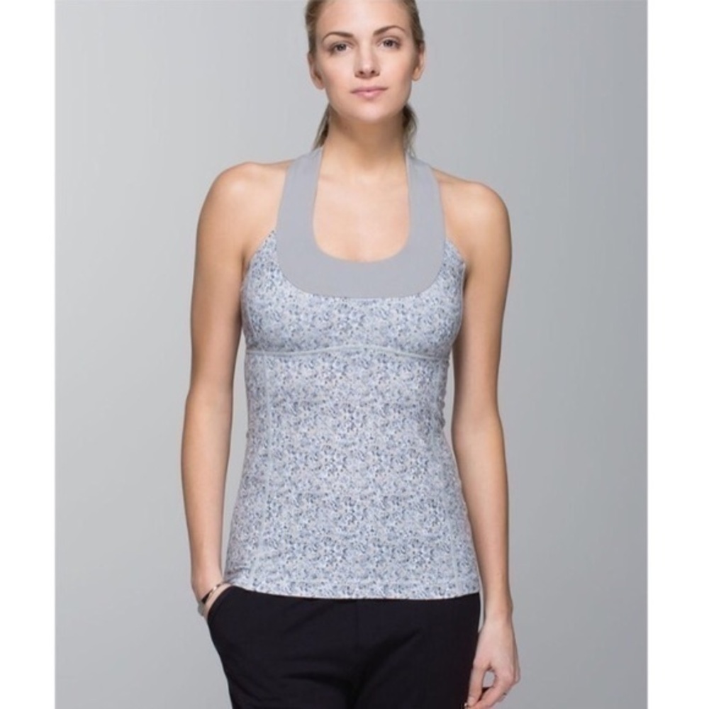 Lululemon | Scoop Neck Tank : Grey Speckled Size 4